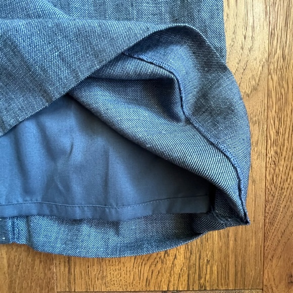 NWT J. Crew Linen Cotton Shift Dress Blue Womens Sz 4 Preppy Minimal New England - Picture 8 of 10